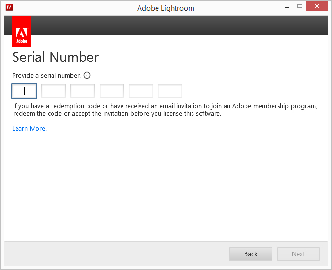 Adobe lightroom 6 serial number